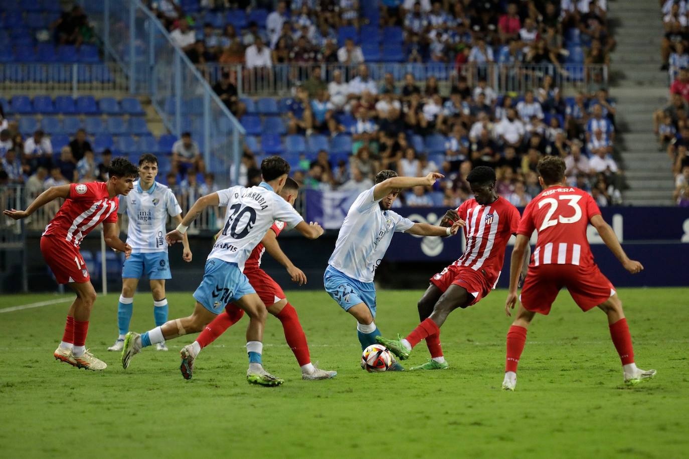 El Málaga- Atlético de Madrid B, en imágenes