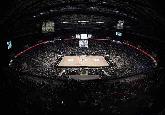 Panorámica de la grada del Martín Carpena, antes de un partido el Unicaja.