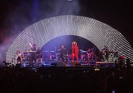 Arcade Fire, durante su actuación en el festival Cala Mijas.