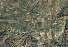 Vista satélite actual del embalse de La Viñuela.