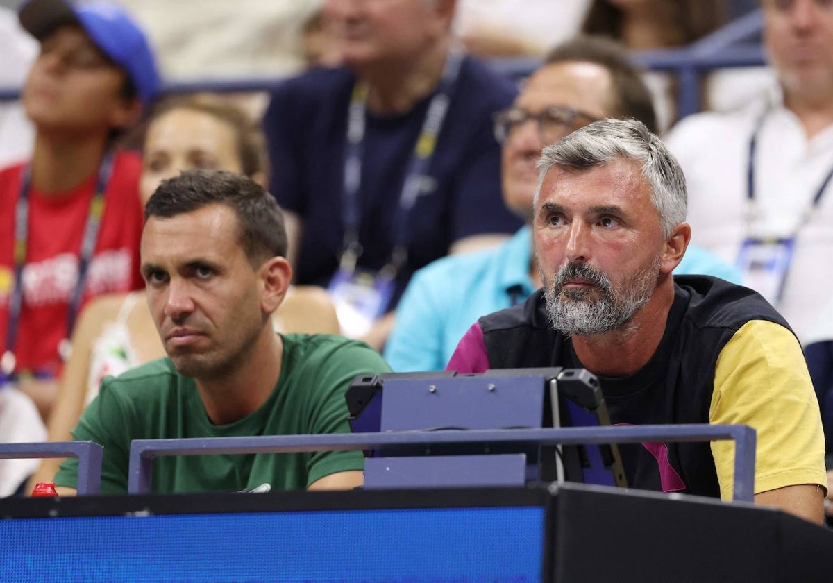 Carlos Gómez Herrera, junto a Goran Ivanisevic, en Nueva York la última semana.