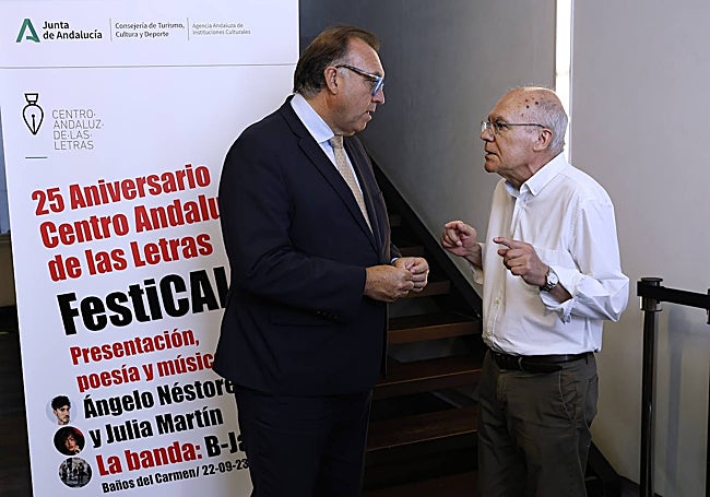 El consejero Arturo Bernal y el director del CAL, Justo Navarro.