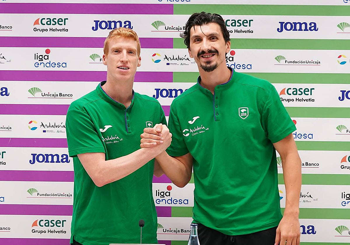 Alberto Díaz y Djedovic este jueves en el Palacio de los Deportes.