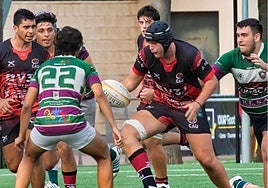 El Club de Rugby Málaga, en un amistoso de pretemporada frente al CAU Valencia.