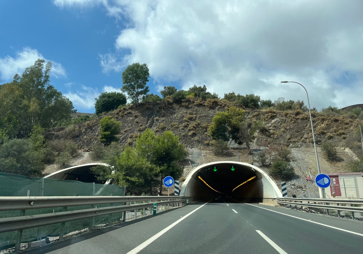 Imagen del túnel de Torrox en la autovía del Mediterráneo.