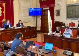 Conde (izquierda) y Sánchez (derecha) durante la comparecencia.