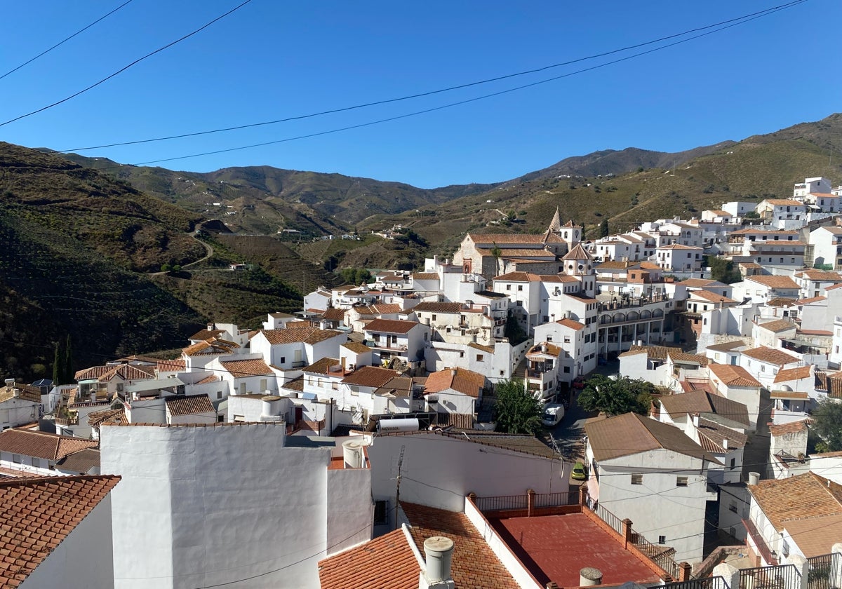 Vista panorámica de El Borge, con apenas un millar de vecinos empadronados.