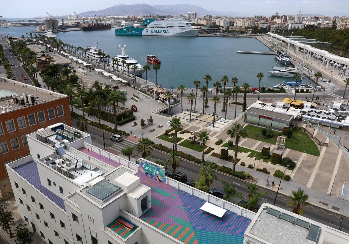Así es la colorida azotea de Google en Málaga