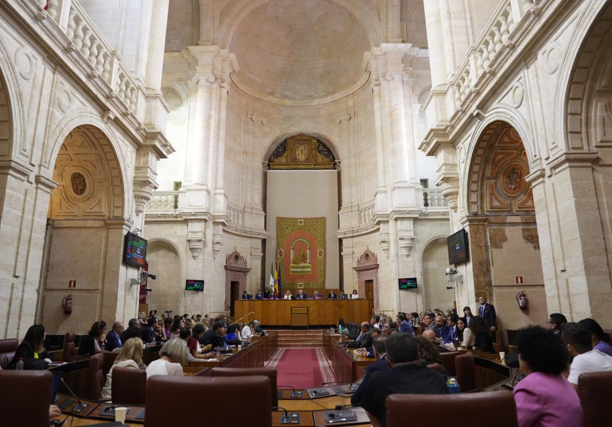 Vista general del Parlamento durante la votación.