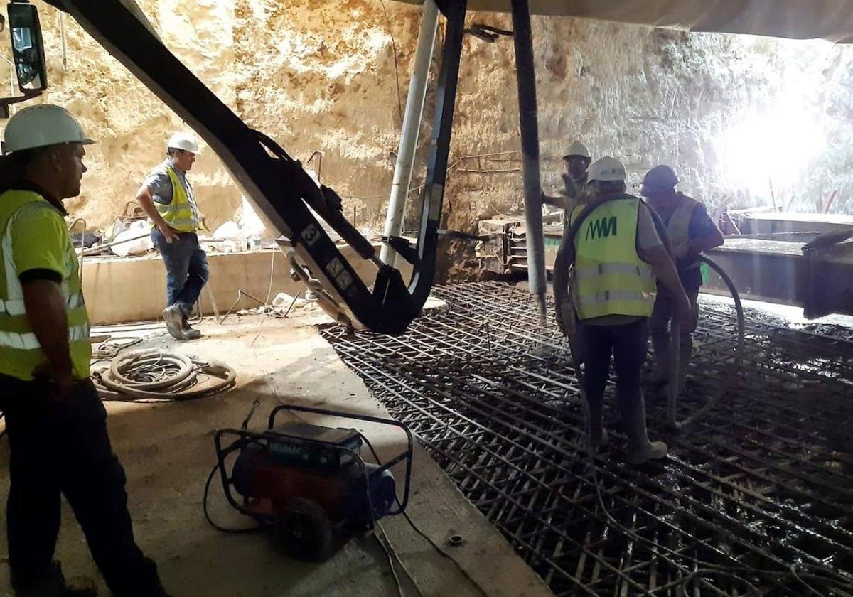 Trabajos de construcción de los túneles del metro de Málaga, en una imagen de archivo.