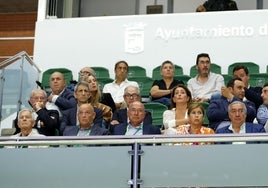 Imagen del Palco del Palacio de los Deportes durante el encuentro contra el Valencia.