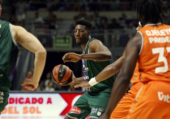 Yankuba Sima, en acción ante el Valencia Basket el sábado.