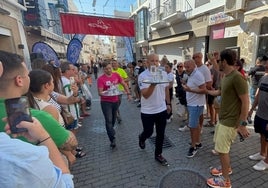 Dos de los participantes en la prueba celebrada este lunes en el marco de la Feria de Nerja.