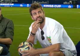 Gerard Piqué, este viernes en La Rosaleda.