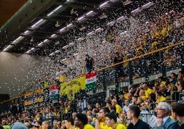 El ambiente en la pista del Falco Szombathely es uno de los puntos fuertes del próximo rival cajista.