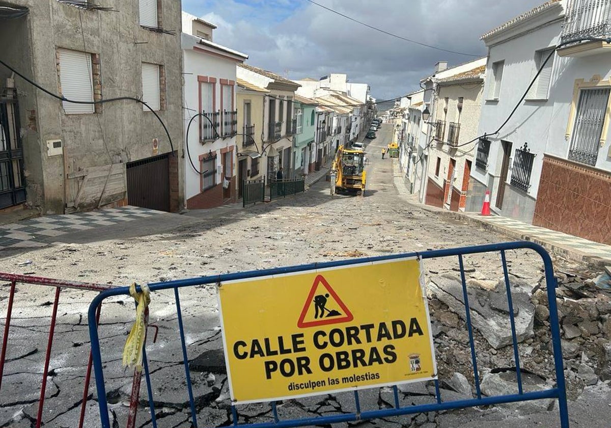 Comienzo de las obras en la calle Carrera de Teba