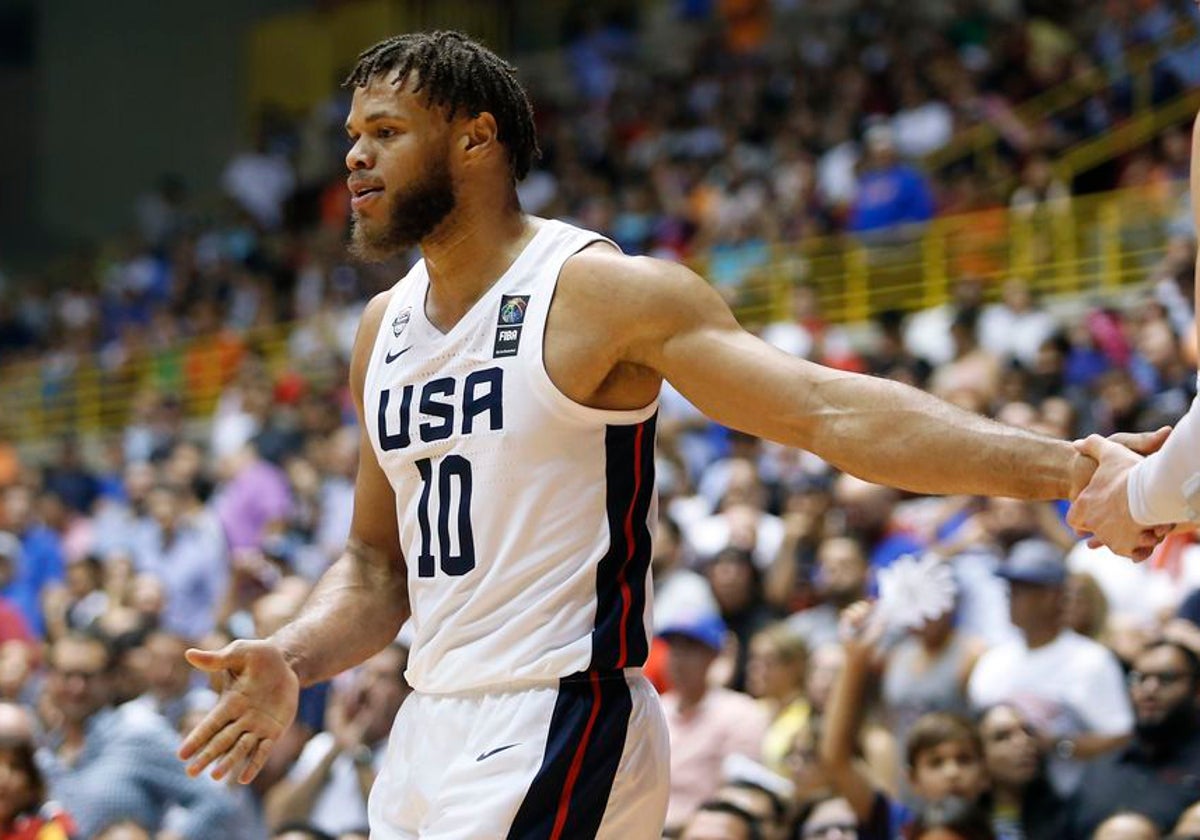 Justin Anderson, en un partido con la selección de Estados Unidos.