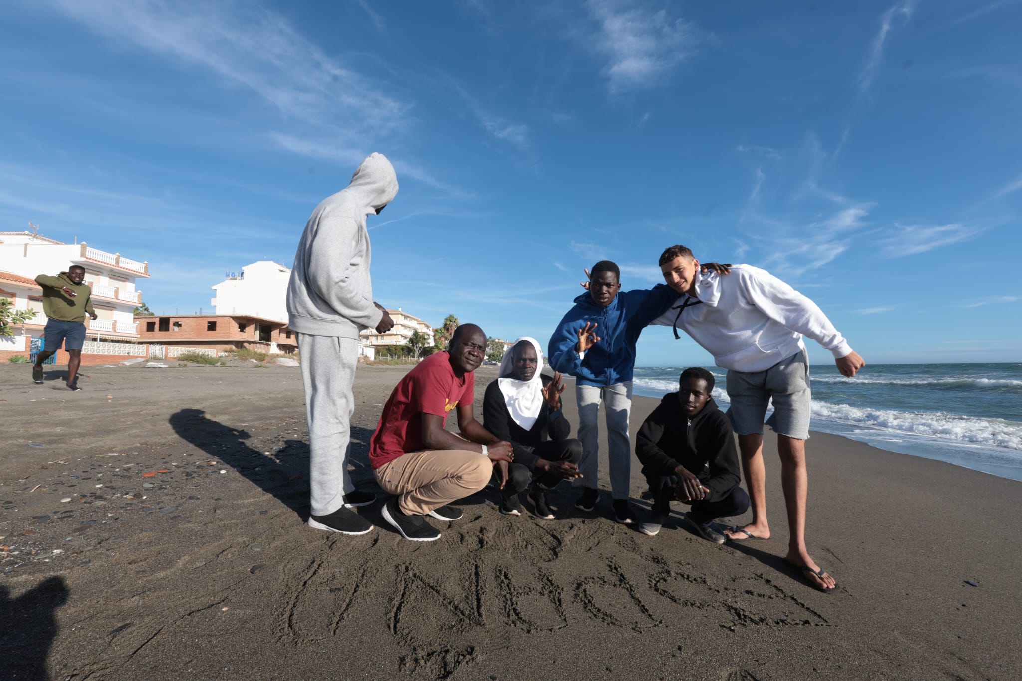 Inmigrantes alojados en un hotel de El Morche procedentes de Canarias