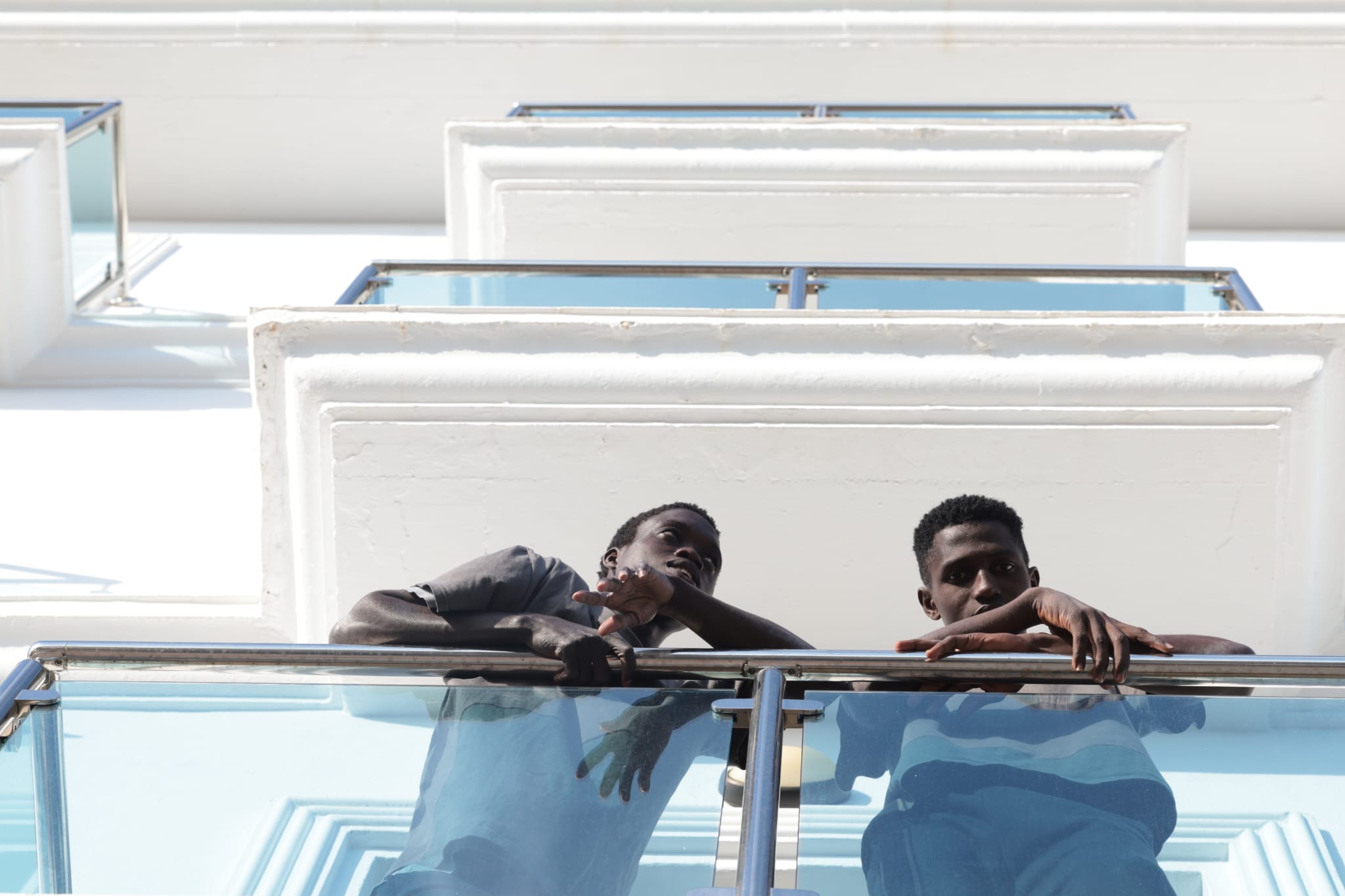 Inmigrantes alojados en un hotel de El Morche procedentes de Canarias