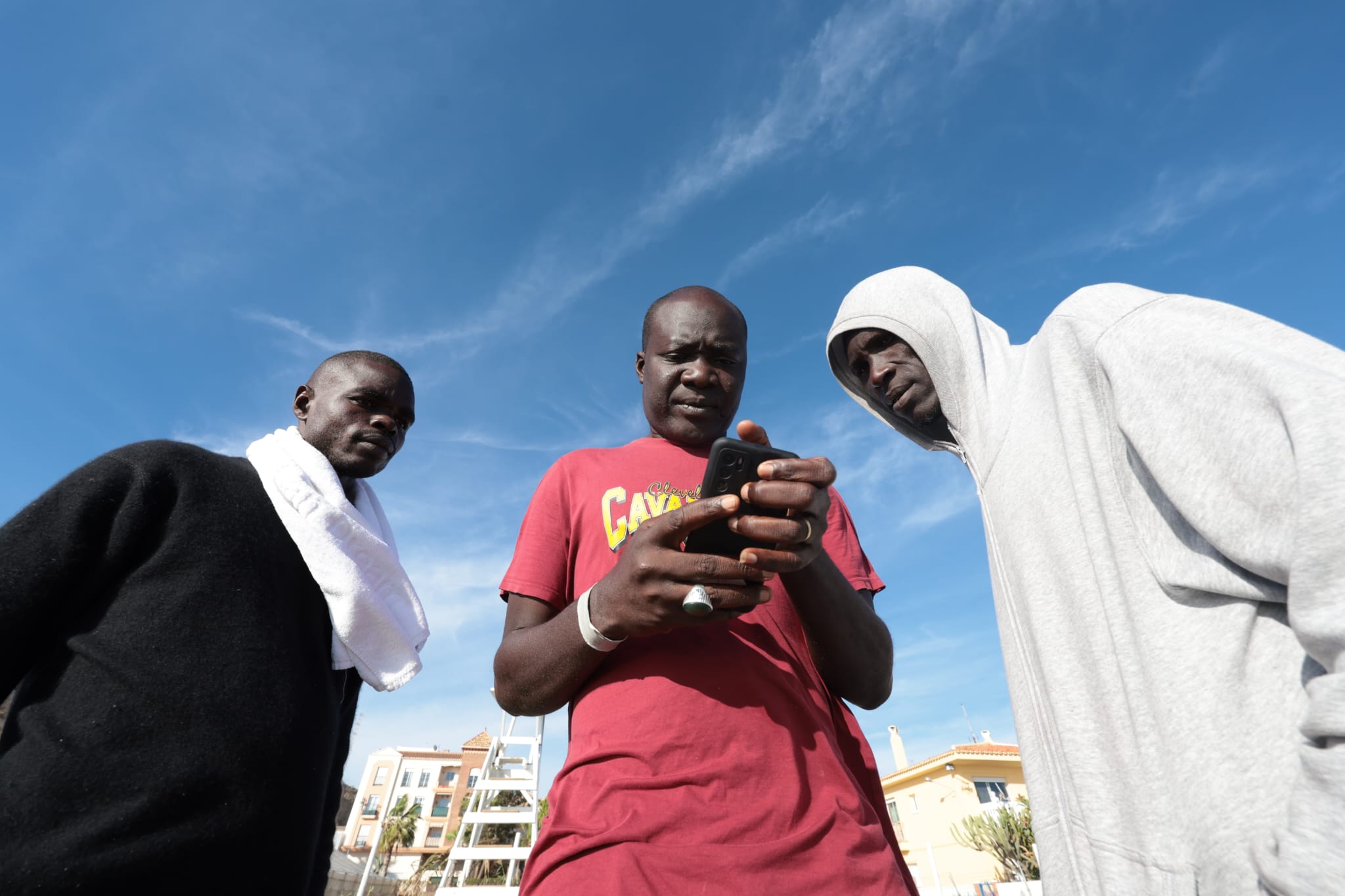 Inmigrantes alojados en un hotel de El Morche procedentes de Canarias