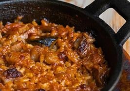 El arroz de setas e ibéricos de Kraken