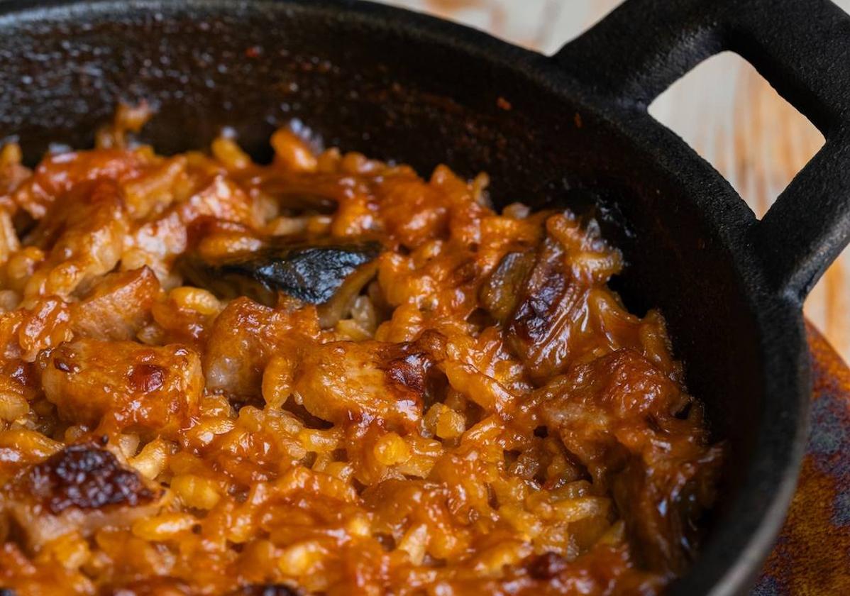 El arroz de setas e ibéricos de Kraken