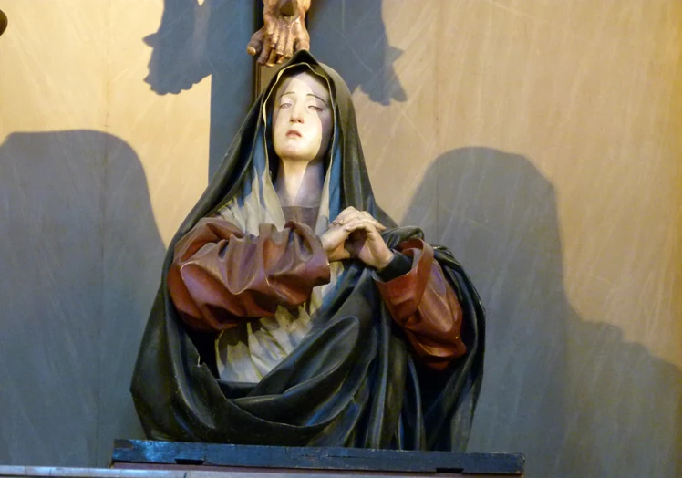 'Dolorosa', de Pedro de Mena, en la Capilla de los caídos.