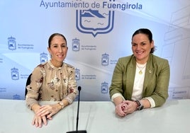 Carmen Díaz e Isabel Moreno en la presentación de la iniciativa.