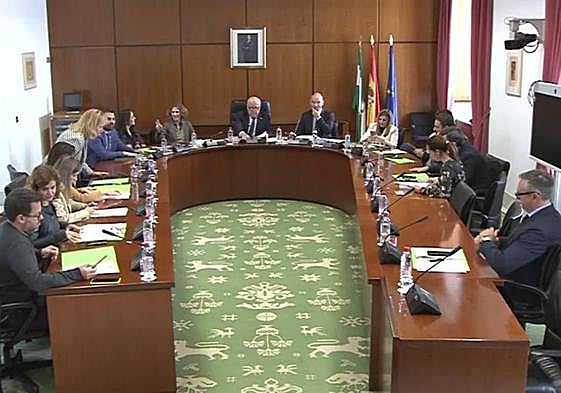 Un momento de la Junta de Portavoces celebrada este miércoles.