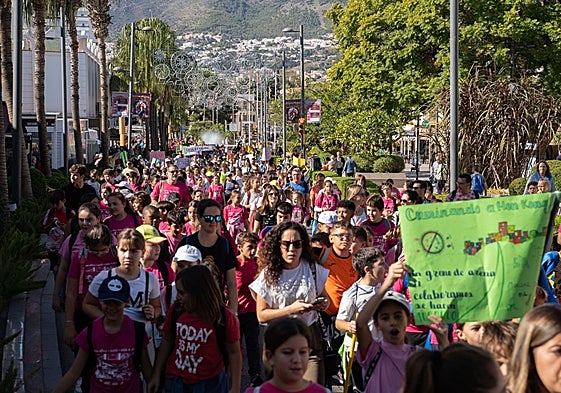 Participantes en la caminata.