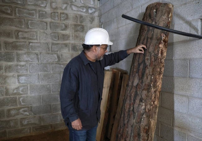 Muestra de un tronco quemado.