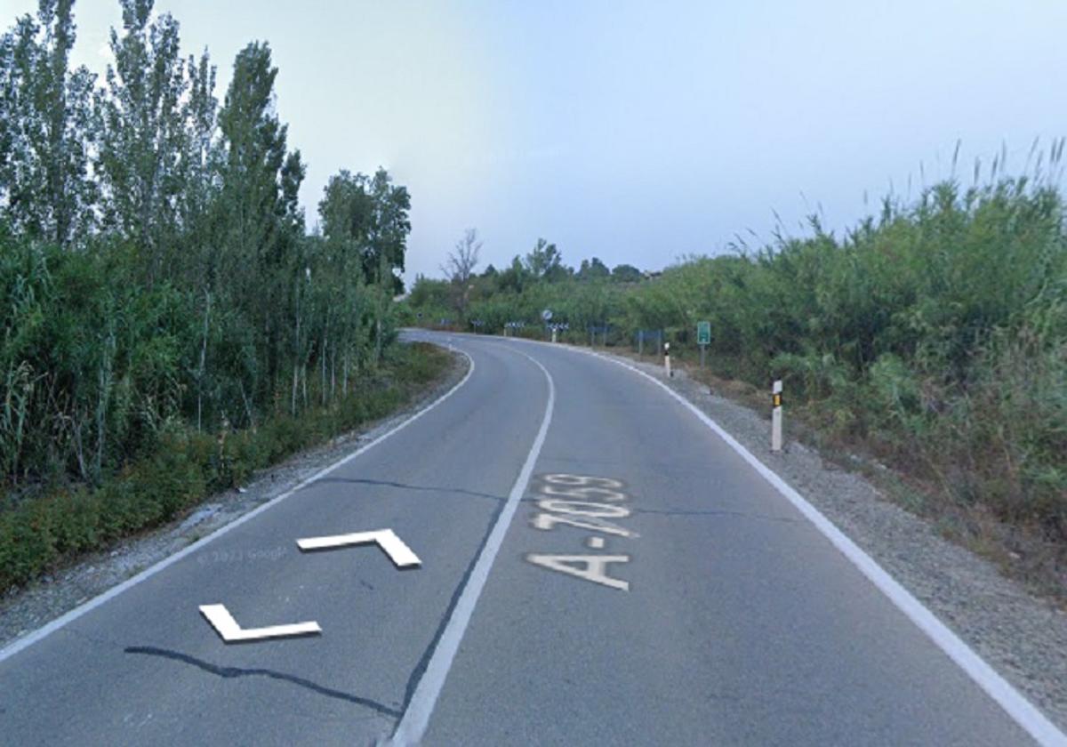 Punto de la carretera A-7059 donde tuvo lugar el accidente.