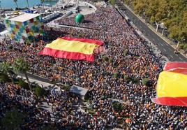 Vista de la concentración esta mañana en Málaga.