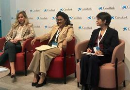 Ana Rossato, Eunisis Vásquez Acosta y María Elena Bravo Hernández, en la presentación del congreso.