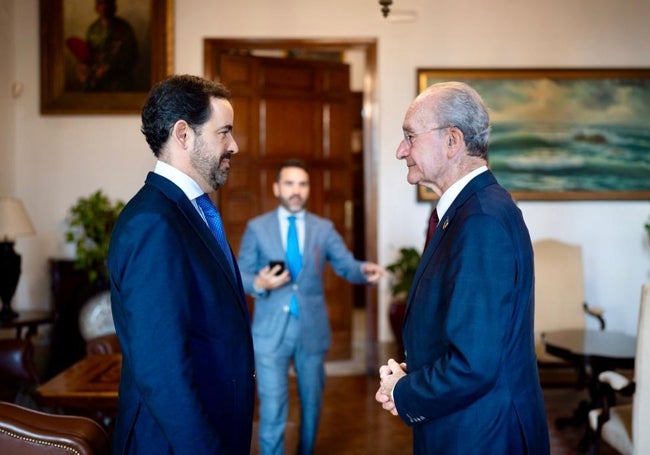 Briales, Florido y De la Torre, durante la toma de posesión del primero.