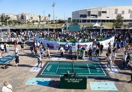 La 'fan zone' desde lo alto del Carpena.