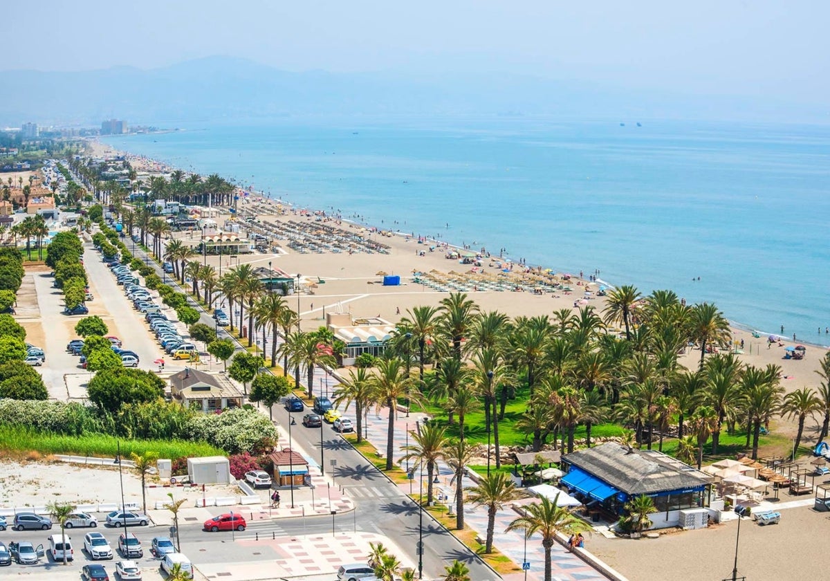 Vista aérea de Playamar, en Torremolinos.