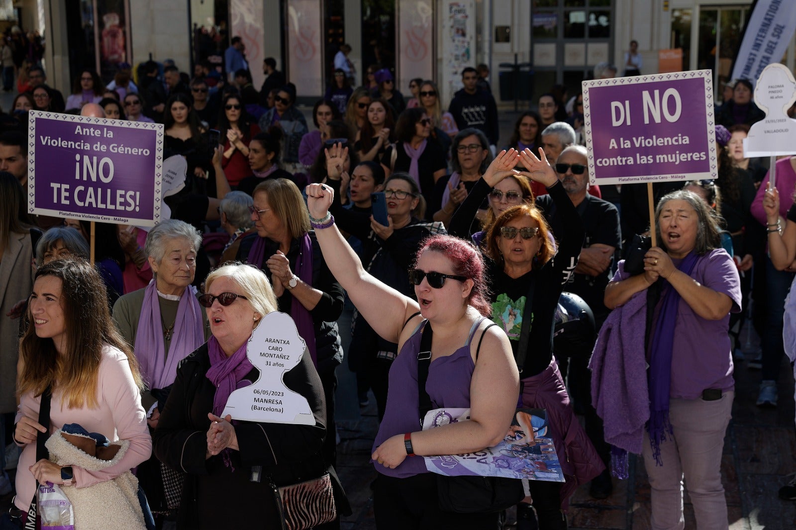 Unas 3.000 personas participan en la manifestación del 25N en Málaga