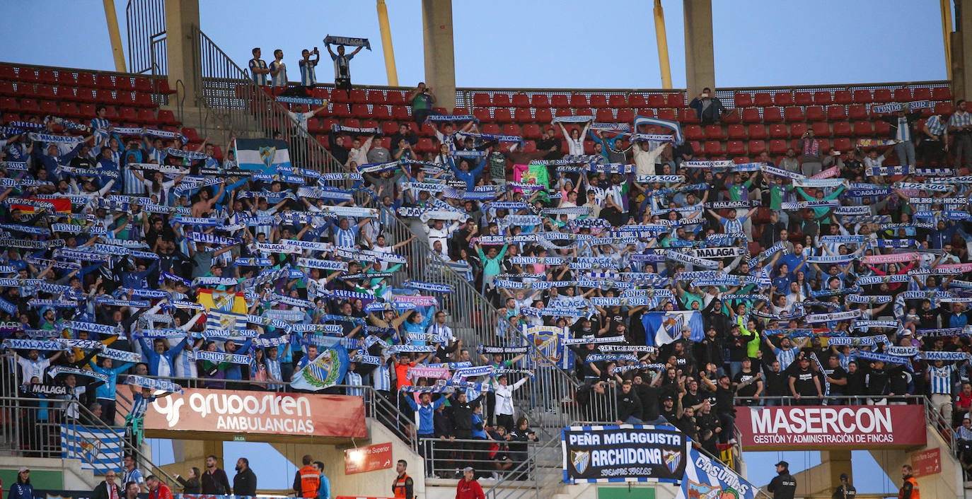 La goleada del Málaga en Murcia, en imágenes