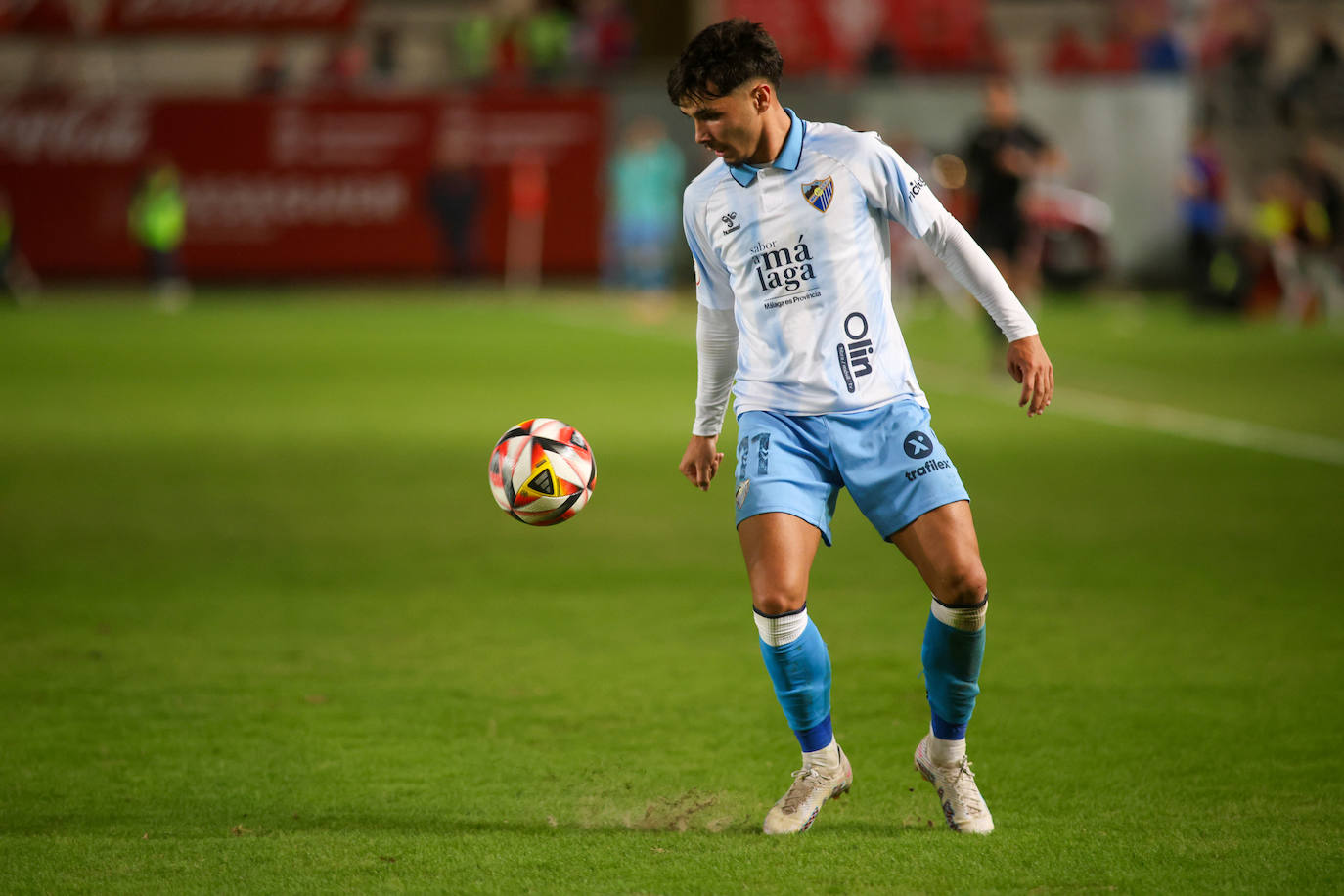 La goleada del Málaga en Murcia, en imágenes