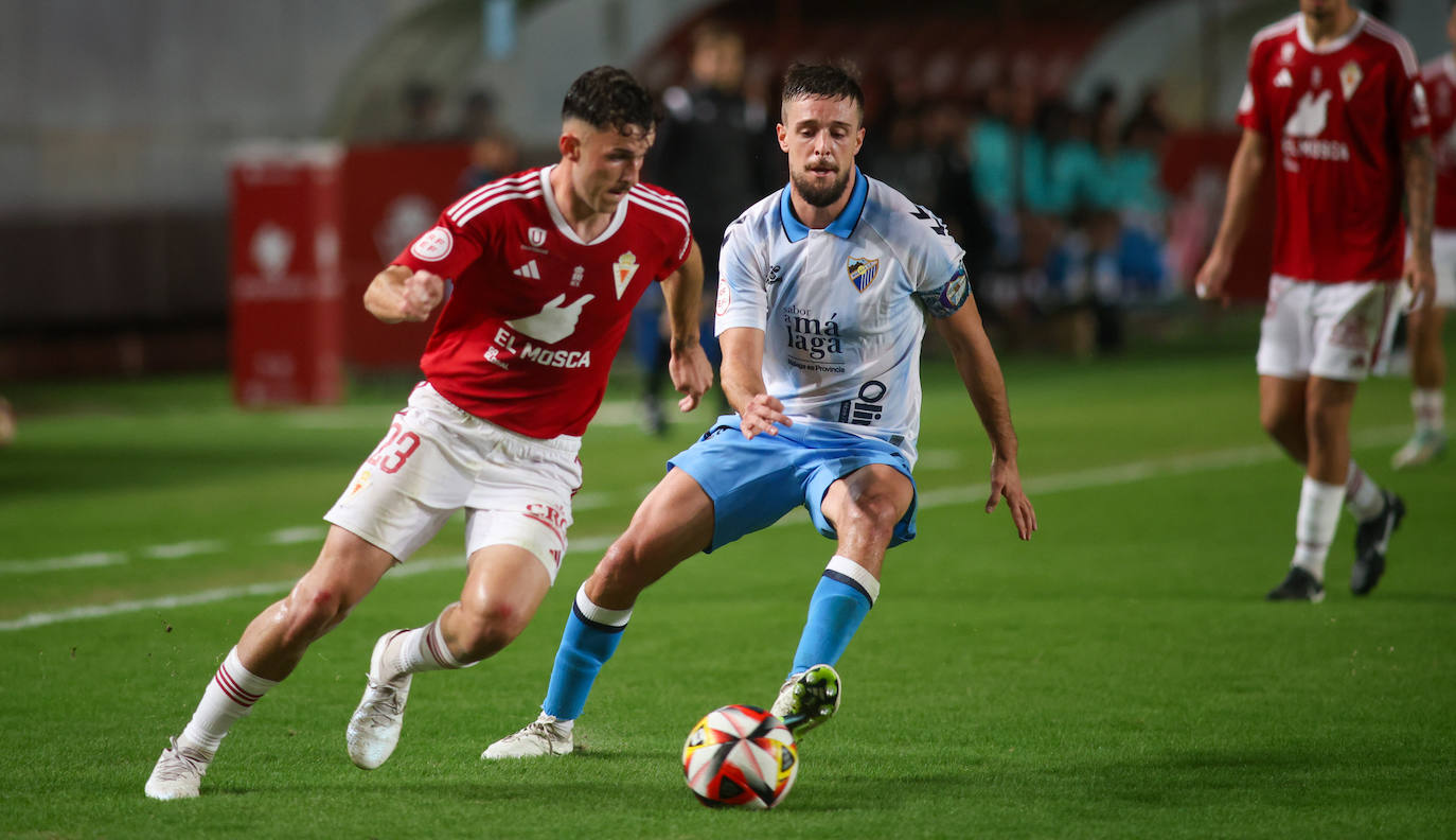 La goleada del Málaga en Murcia, en imágenes
