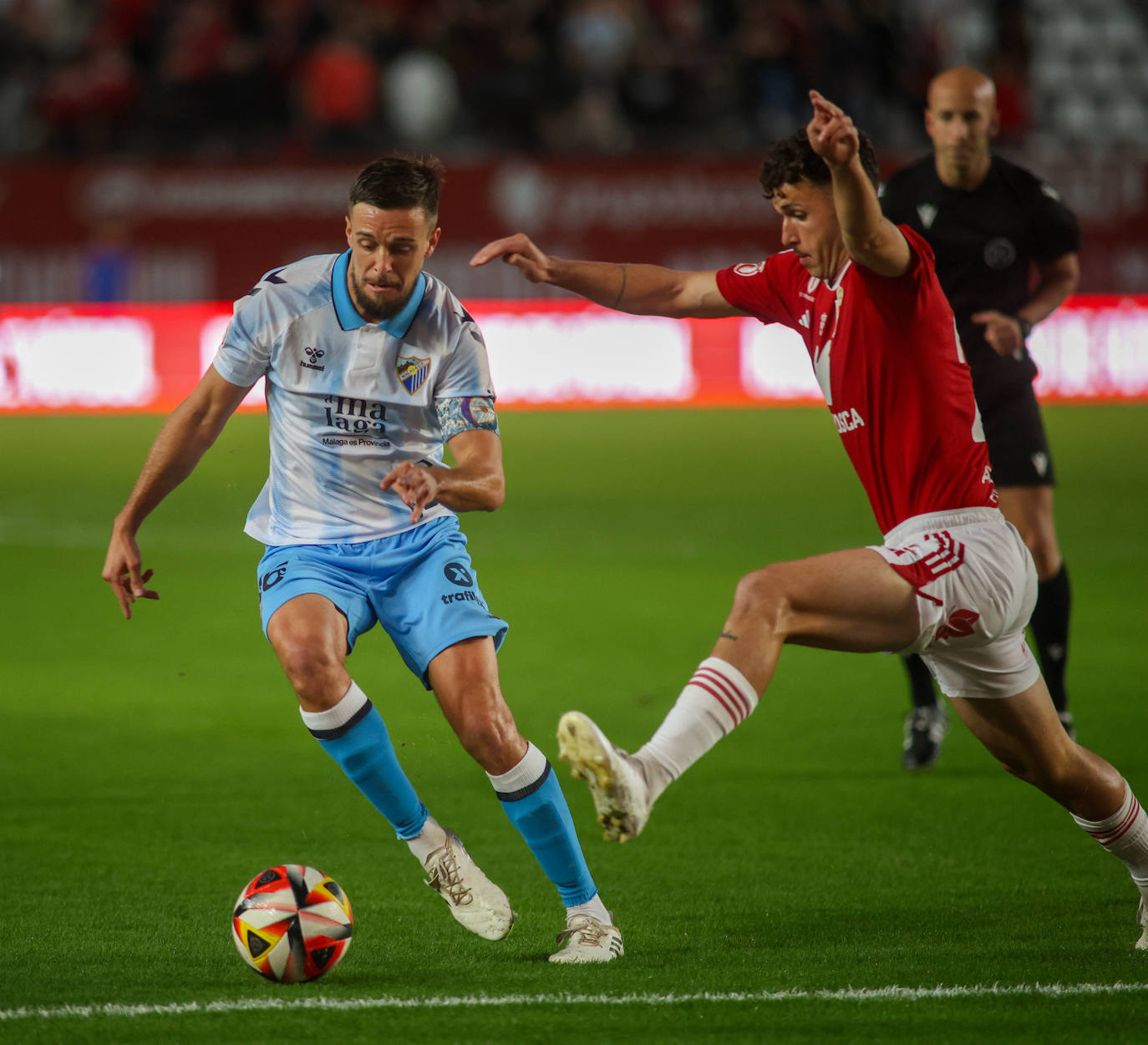 La goleada del Málaga en Murcia, en imágenes