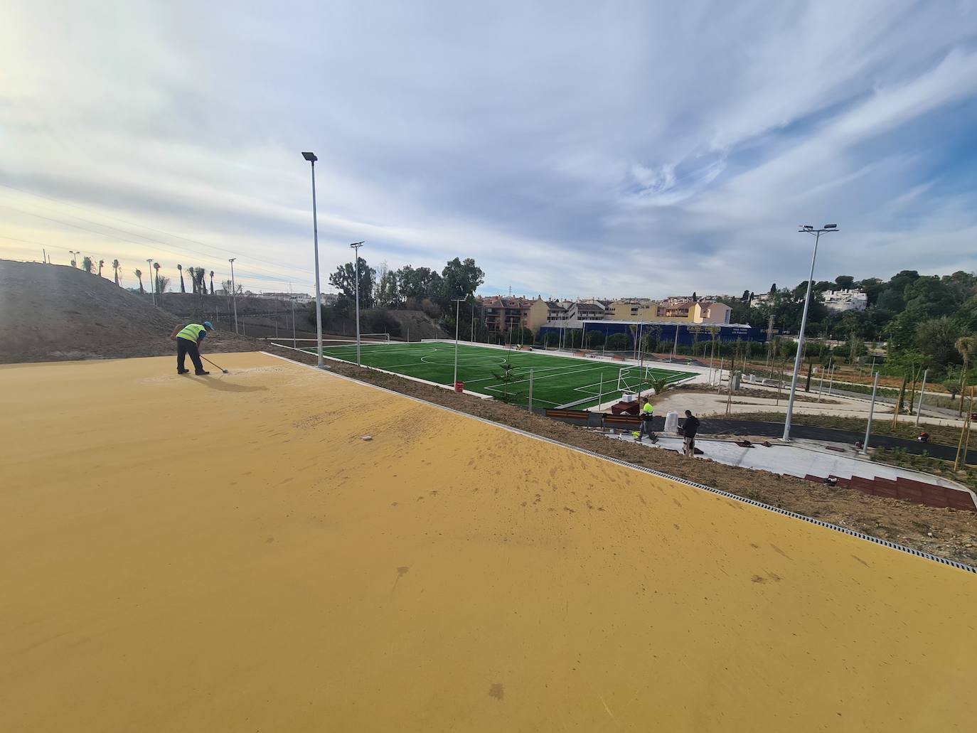 Así avanza el nuevo parque de La Loma en Fuengirola