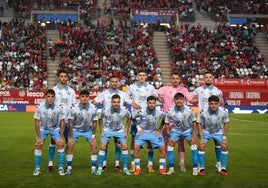 Once inicial del Málaga en la Condomina.