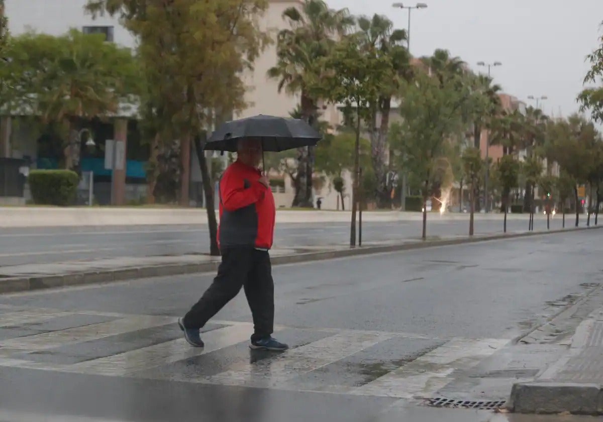 Imagen de archivo de uno de los últimos episodios de lluvias en la capital.