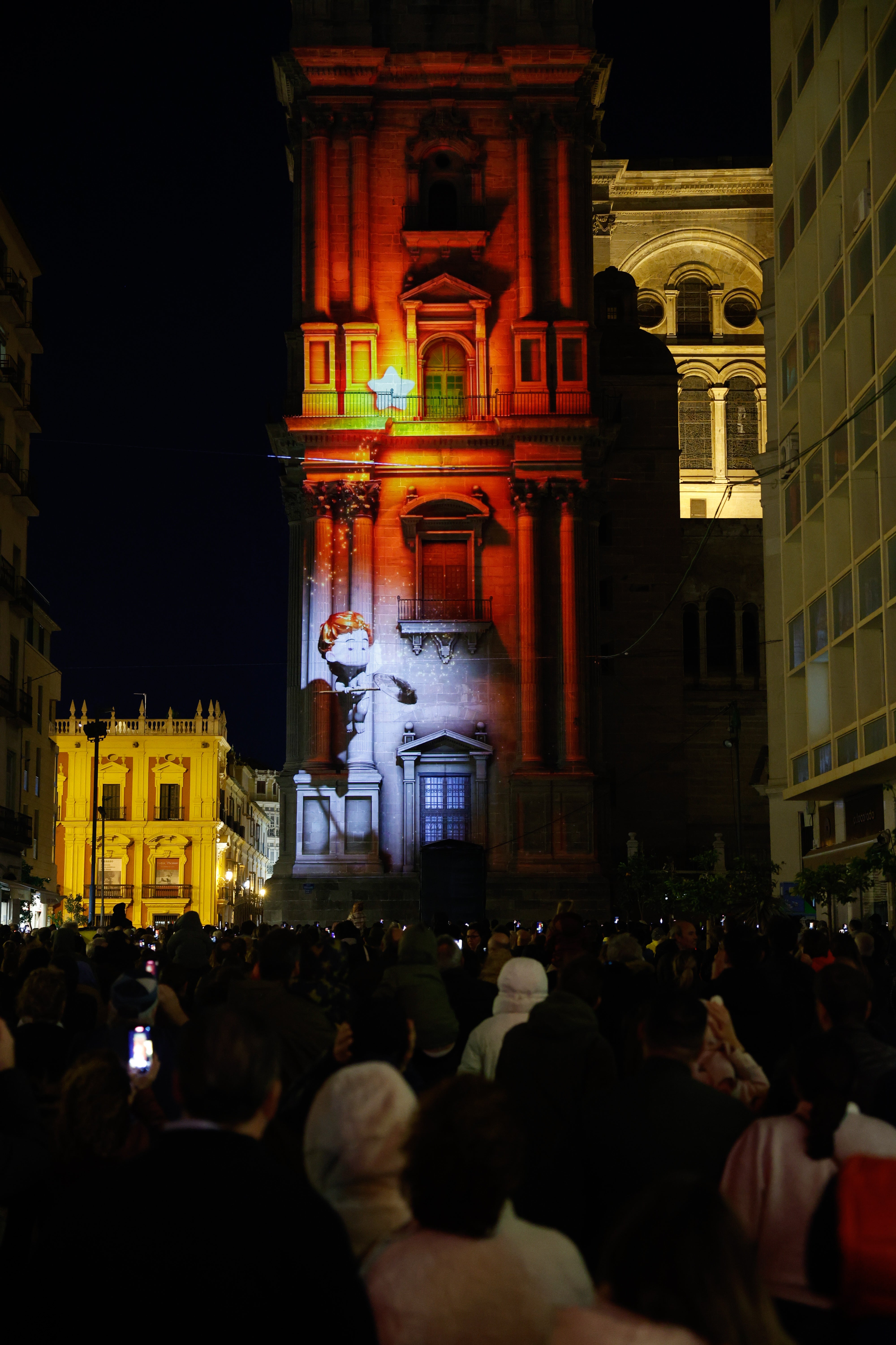 Así es el videomapping y la iluminación de la Catedral de Málaga