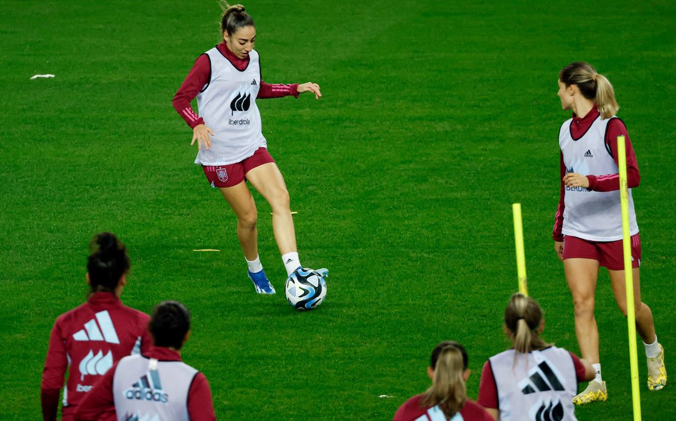 La selección española de fútbol se entrena en Málaga