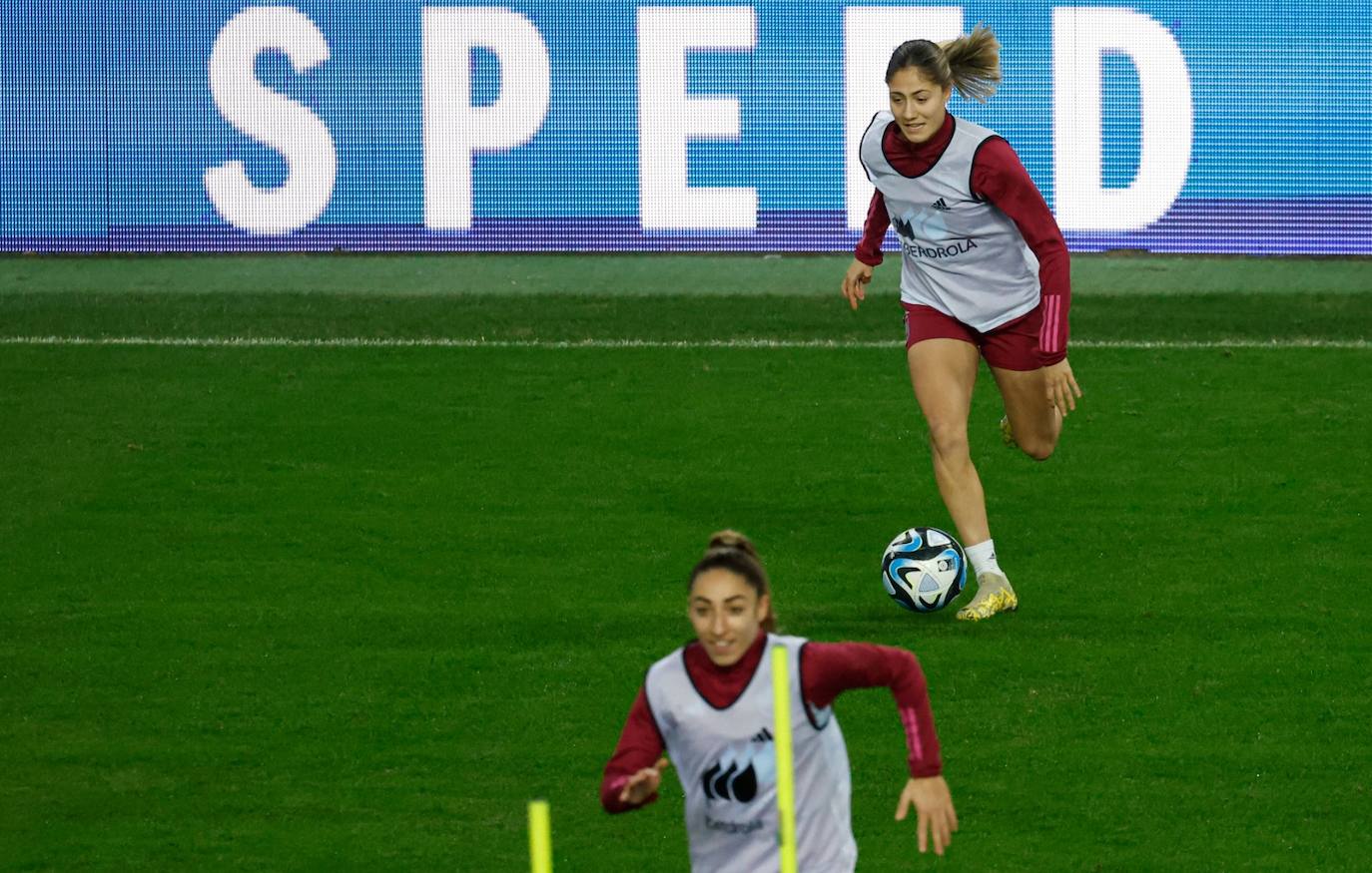 La selección española de fútbol se entrena en Málaga