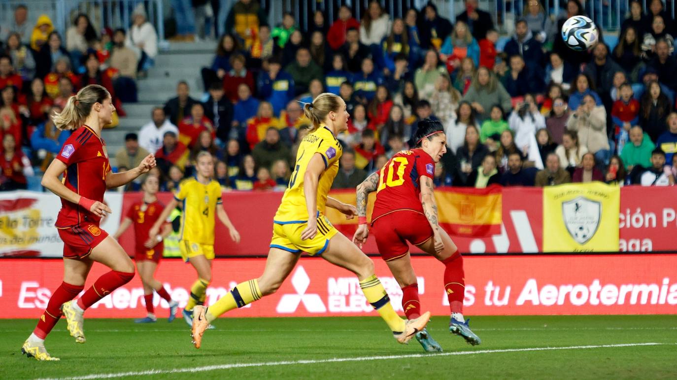 El España- Suecia en La Rosaleda, en imágenes