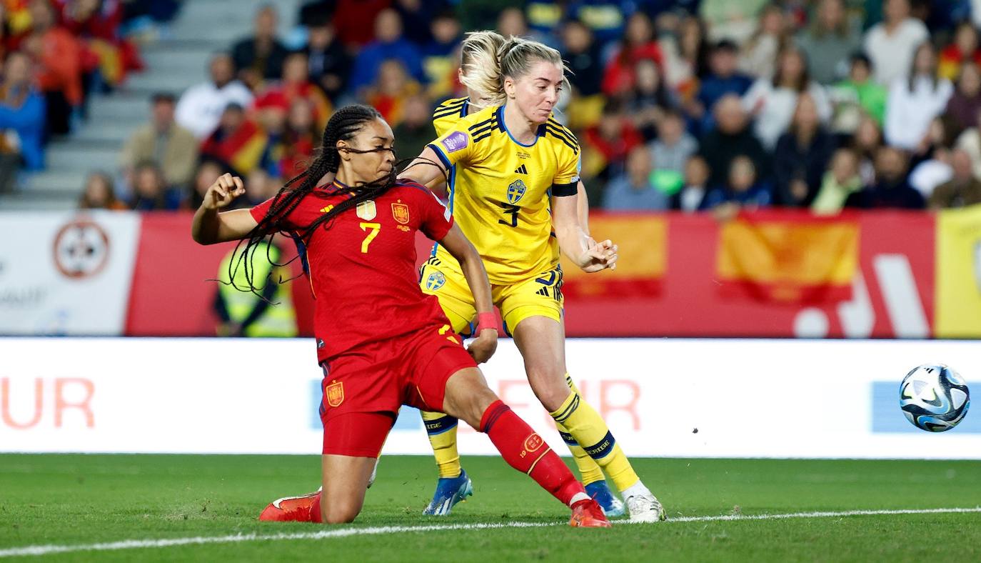 El España- Suecia en La Rosaleda, en imágenes